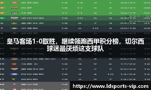 皇马客场1-0取胜，继续领跑西甲积分榜，切尔西球迷最厌烦这支球队